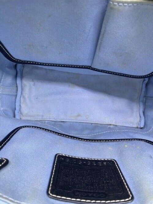 coach large red black nylon shoulder bag