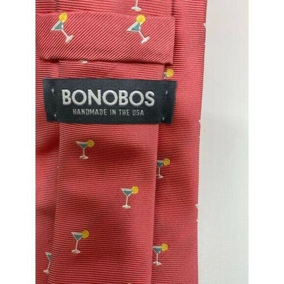 New! BONOBOS Red Premium Neck Tie Made in USA
