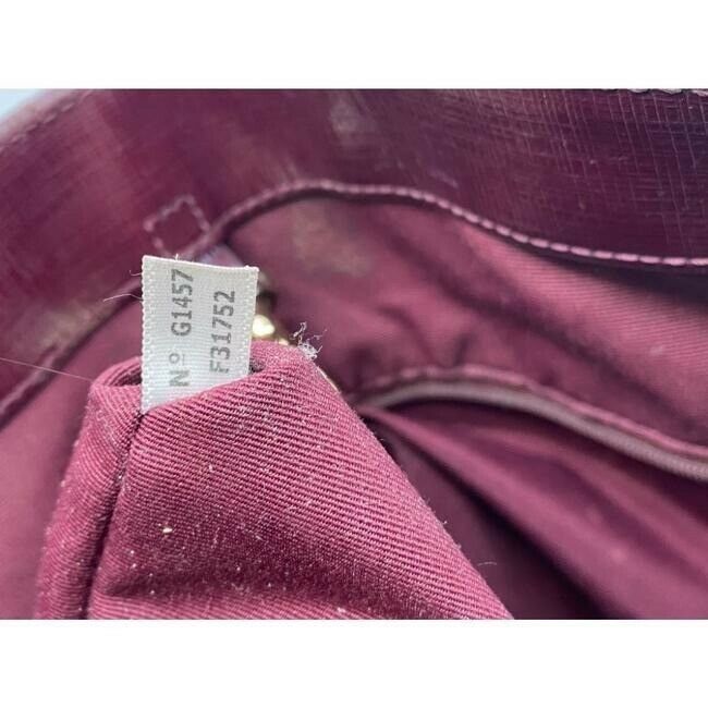 COACH XL Burgundy Leather Shopping Tote Bag