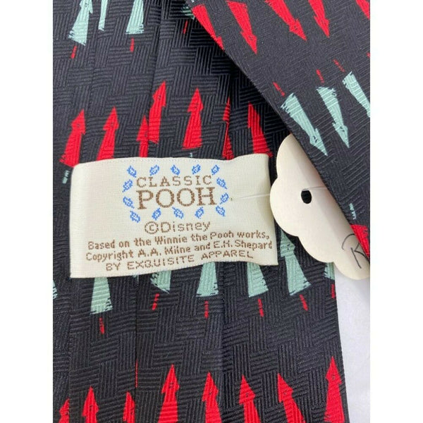 New! Winnie The Pooh Black Red Blue Christmas Theme Neck Tie Msrp 35