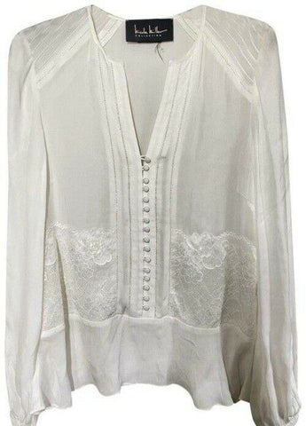 nicole miller white new ls msrp