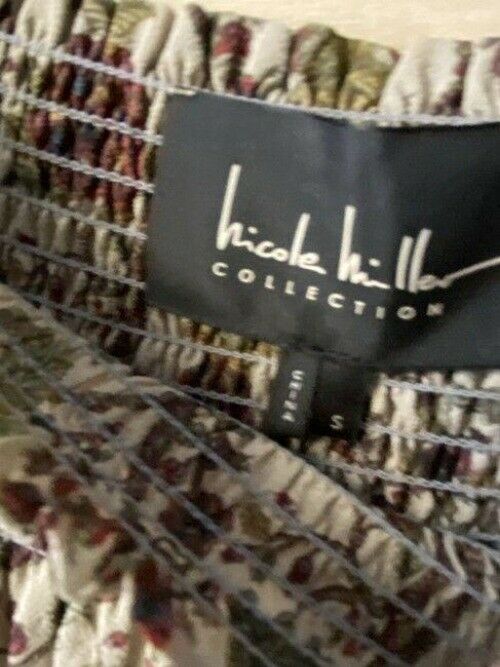 Nicole Miller Multicolor New Floral Smocking Msrp Mid Length Short Casual Dress