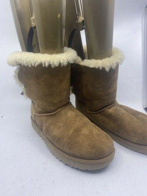 Ugg Australia Tan Back Ties Mid Height Bootsbooties Size Us