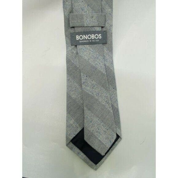 New! BONOBOS Gray Premium Neck Tie Made in USA