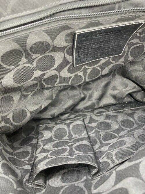 coach vintage black leather messenger bag