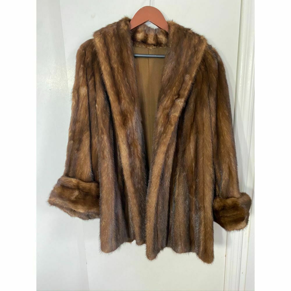 Vintage Brown Mink Fur Coat Small/ Medium Freshly Dry Cleaned