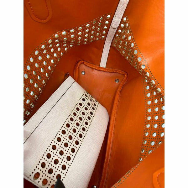 Ralph Lauren White Orange Shoulder Bag