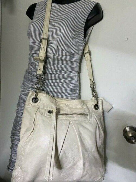 Coach xl shoulder white leather cross body bag