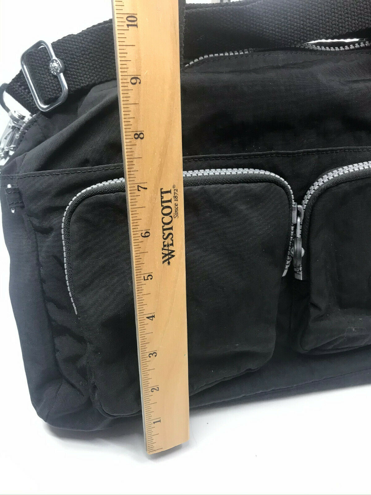 Kipling Black Nylon Medium Size Crossbody Bag