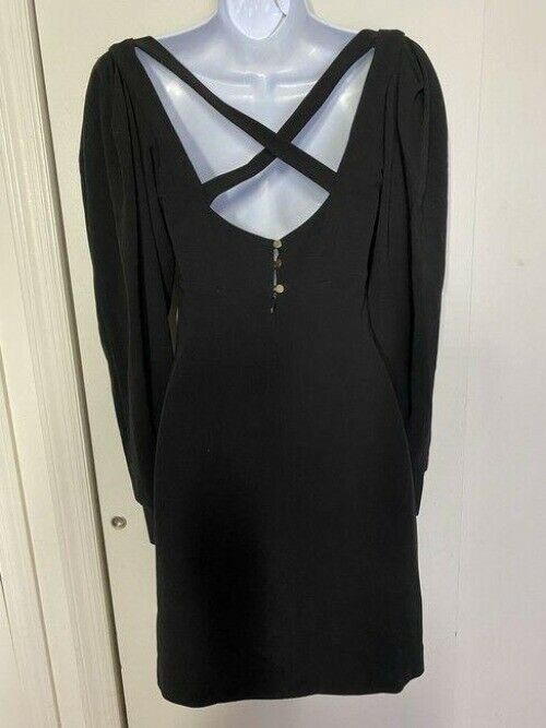 nicole miller black new scoop short formal dress