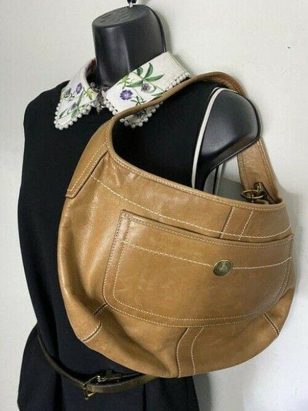 coach brown leather shoulder bag