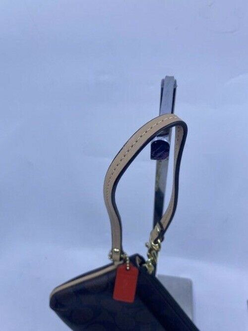 Coach Like New Large Brown Tan Wristlet