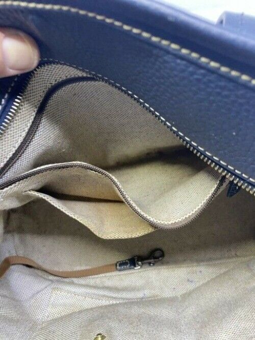 Dooney And Bourke Large Blue Leather Shoulder Bag