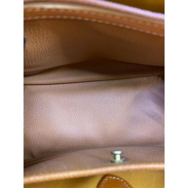 dooney and bourke vintage gray brown leather cross body bag