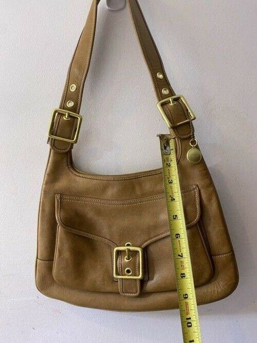 coach tan leather shoulder bag