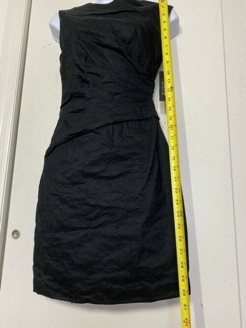 nicole miller black new ruched linen msrp