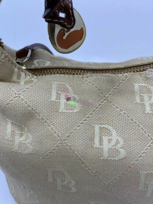 dooney and bourke in need of tlc cream fabric tote