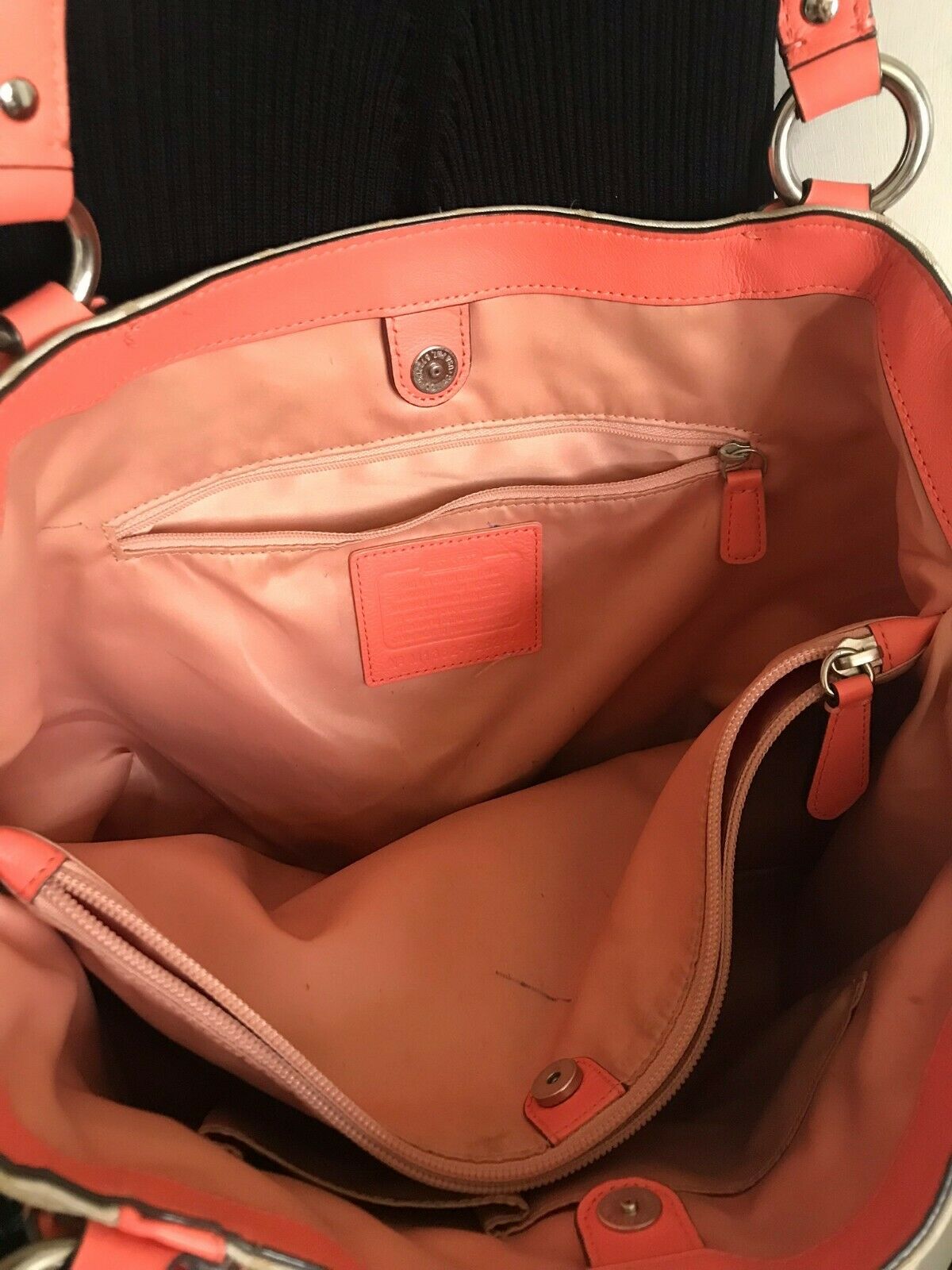 Coach Beige Interwoven Jacquard Bag