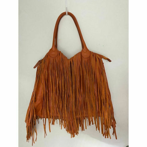 OTTImia Orange Leather Shoulder Bag