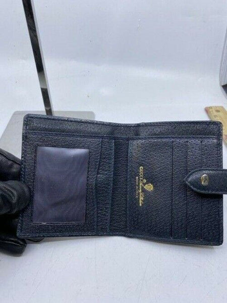 gucci black rare vintage change and id holder wallet