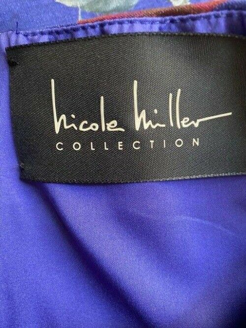 Nicole Miller blue pink green floral msrp skirt