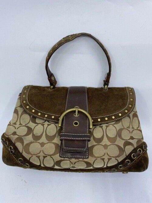 Coach Small Handbag Brown Beige Hobo Bag