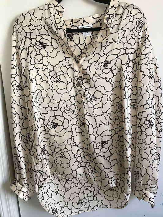 CLUB MONACO Printed Flowy Top Medium