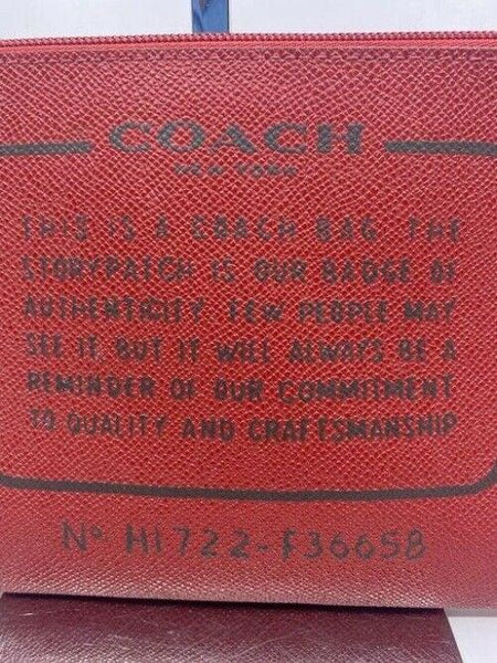 Coach Large Red Leather Clutch
