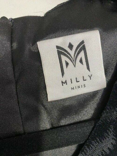 milly minis black new short casual dress