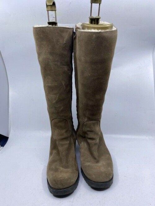 Ugg Australia Tan Tall Full Height Zipper Bootsbooties Size Us