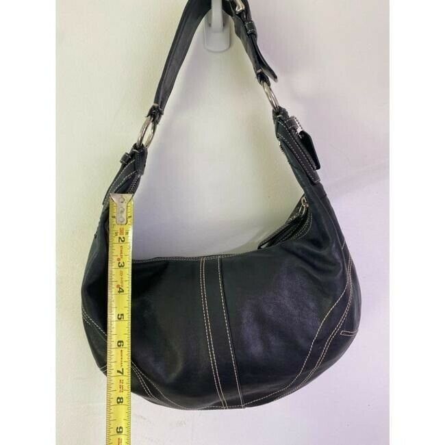 Coach Large Black Leather Hobo Bag