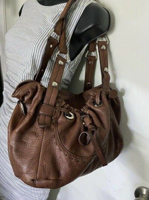 B Makowsky Msrp Brown Leather Shoulder Bag
