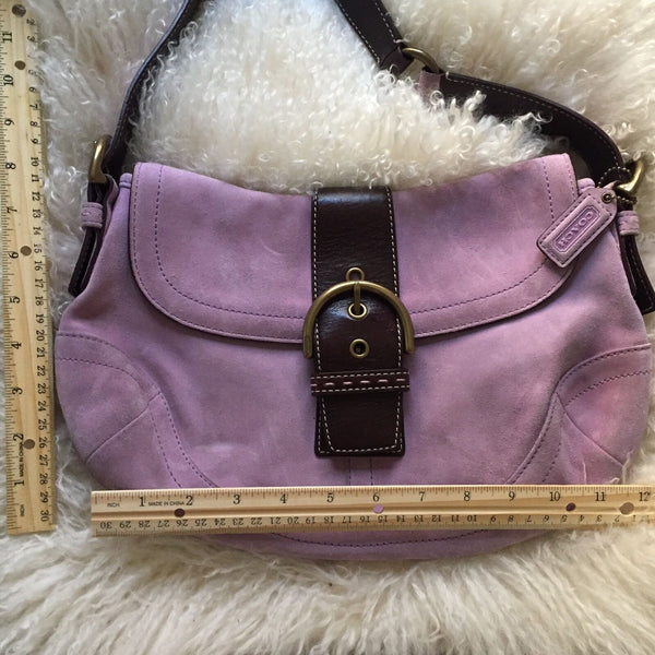 COACH Lavender Suede Tote Bag