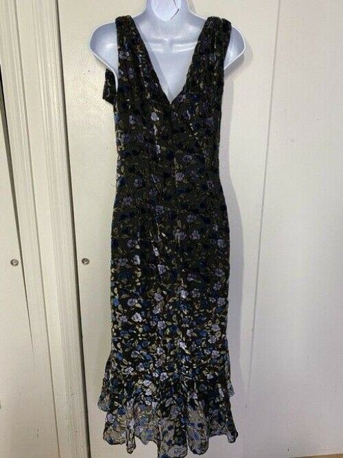 nicole miller gray blue gold new floral msrp