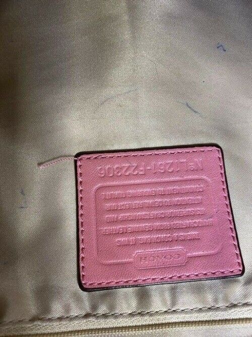 Coach w hand customized by me w applique street art coral hobo bag