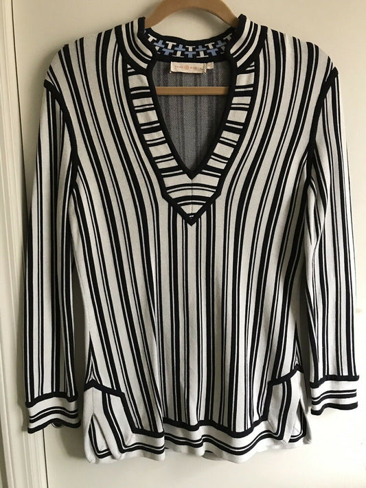 TORY BURCH Striped  Tunic top XS