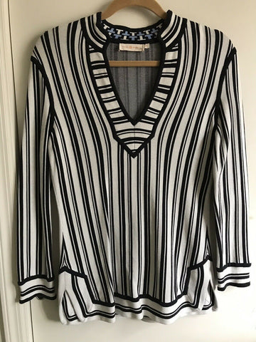 TORY BURCH Striped  Tunic top XS