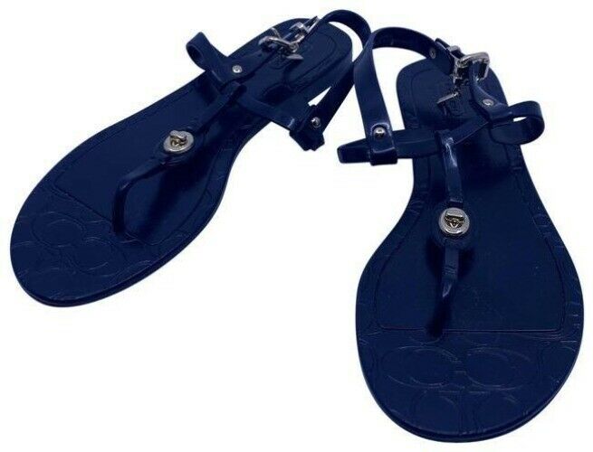 Coach Black Unique Adjustable Sandals Size Us