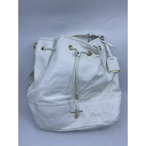 COLE HAAN White Large Leather Tote/ Shoulder Bag