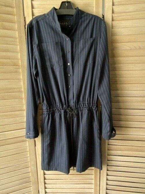 Nicole Miller Gray Striped Msrp Short Casual Dress