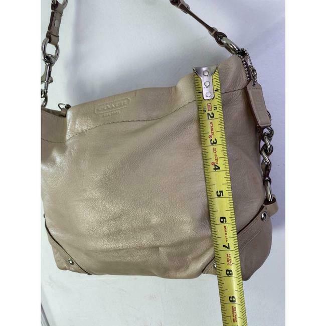 Coach Large Cream Leather Hobo Bag