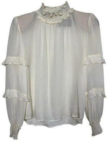 nicole miller white new ls msrp