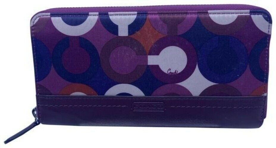 Coach Multi Color Accordion Large Wallet