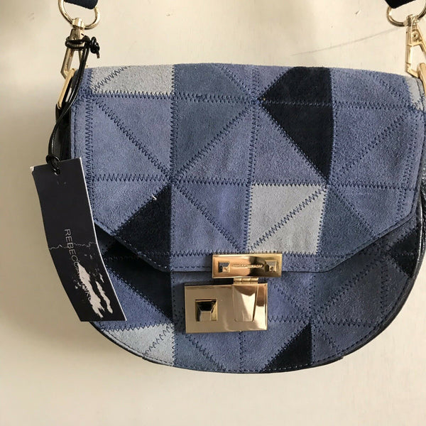 New W/ Tags!! REBECCA MINKOFF Suede Patches Crossbody bag