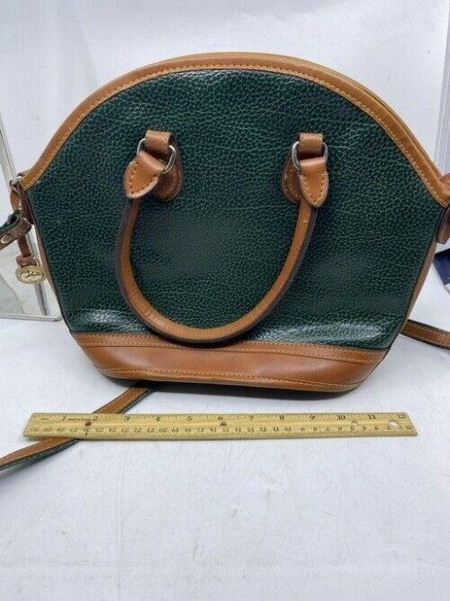 Dooney And Bourke Vintage Green Leather Cross Body Bag