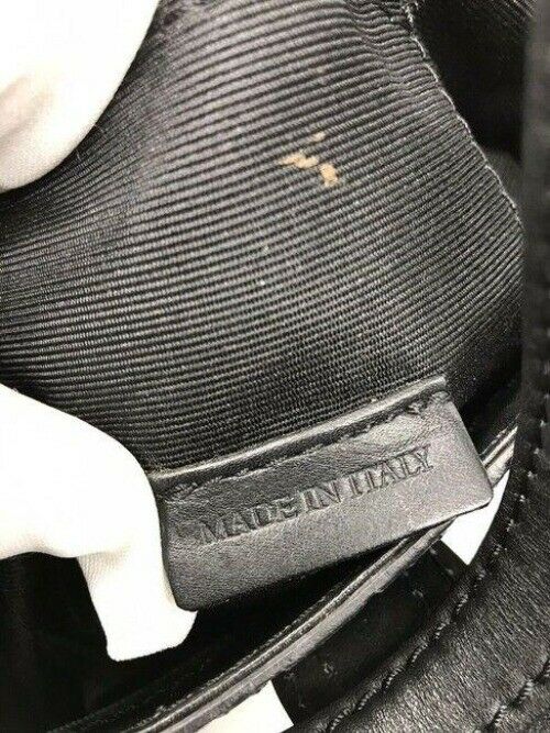 burberry vintage black leather shoulder bag