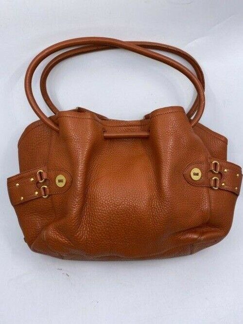 cole haan xl orange leather shoulder bag