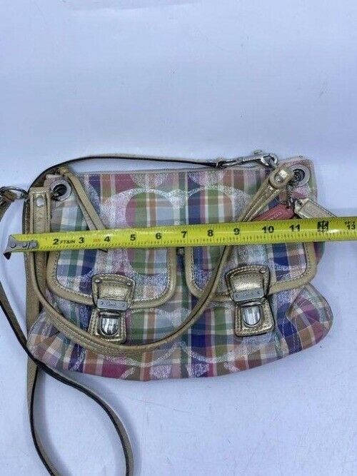 coach msrp multicolor fabric cross body bag