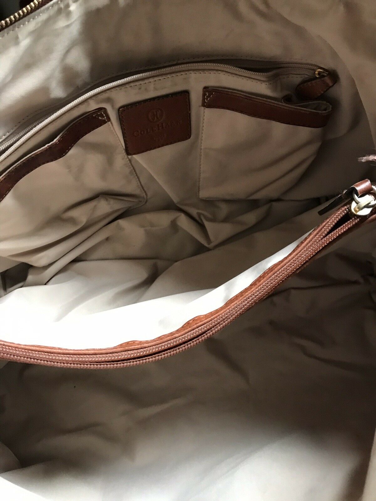 COLE HAAN Tan leather handbag