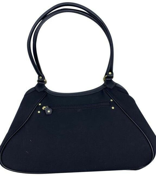 Maxx New York Tote Black Nylon Fabric Shoulder Bag